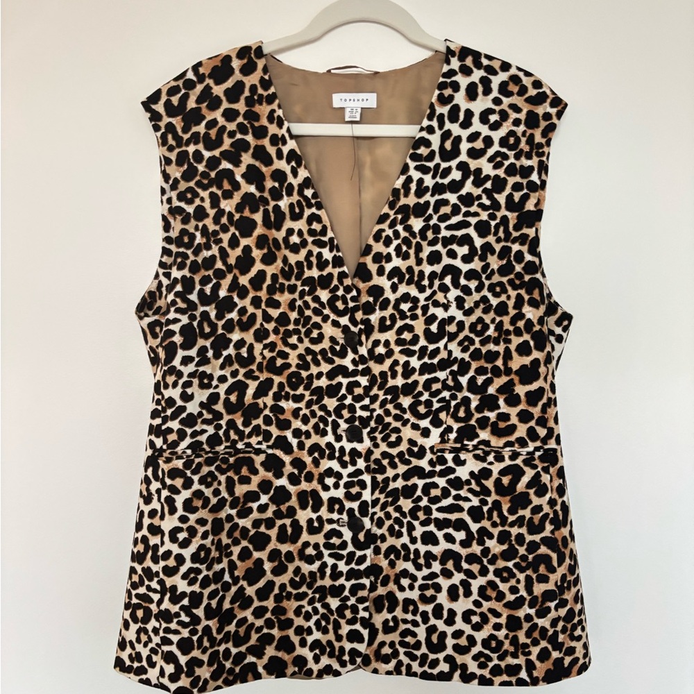 Topshop Leopard Print Vest